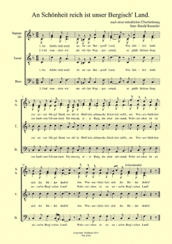 Bergisches Lied SATB und TTBB